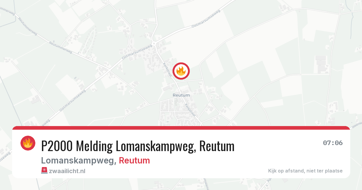 P2000 Melding Lomanskampweg, Reutum — 20 jun 2026