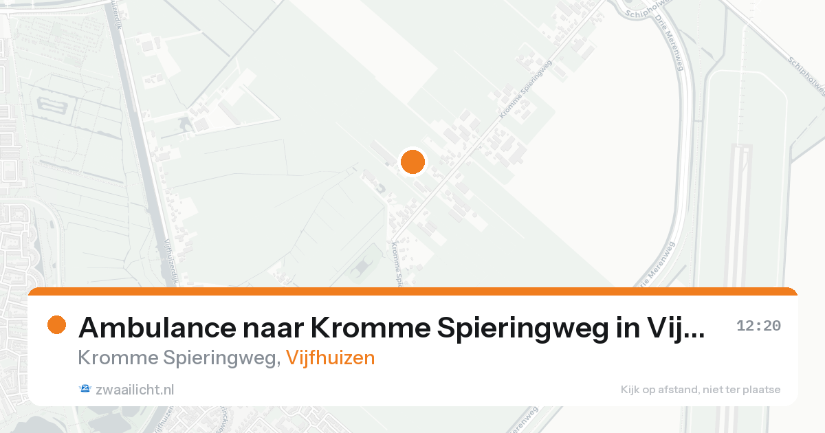 Ambulance naar Kromme Spieringweg in Vijfhuizen — 17 aug 2026