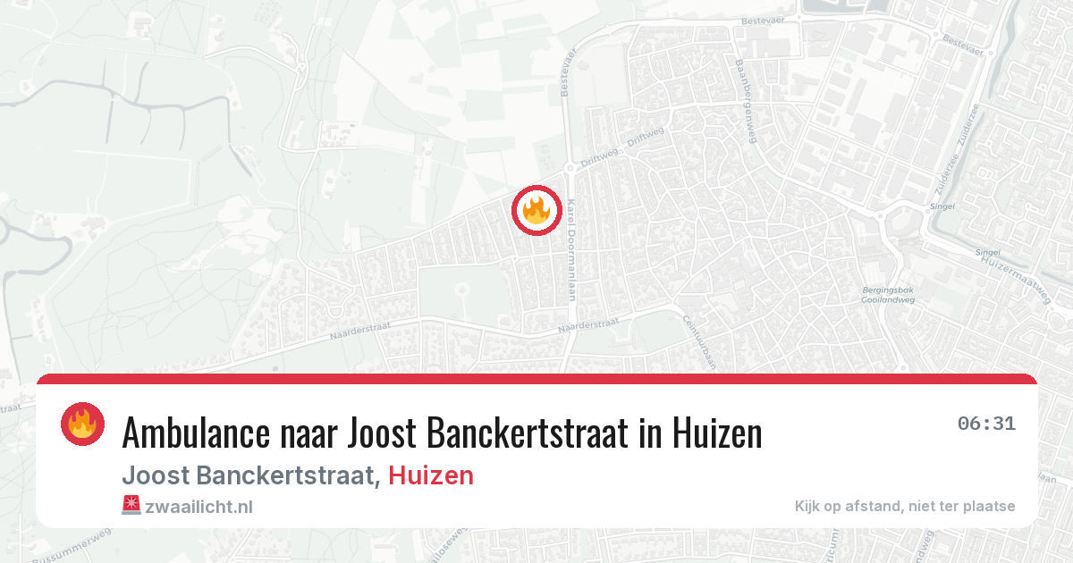 Ambulance naar Joost Banckertstraat in Huizen — 3 feb 2026
