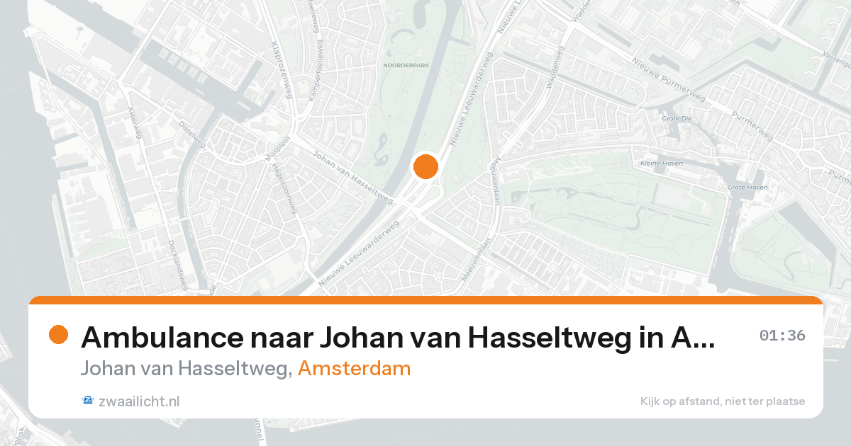 Ambulance naar Johan van Hasseltweg in Amsterdam — 24 aug 2026
