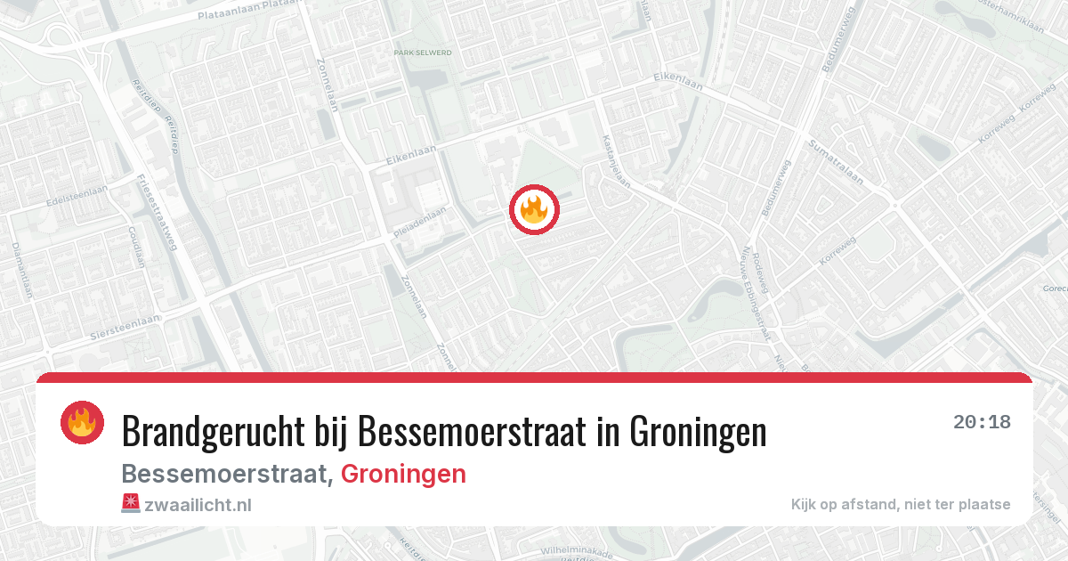 Brandgerucht bij Bessemoerstraat in Groningen — 8 jun 2026