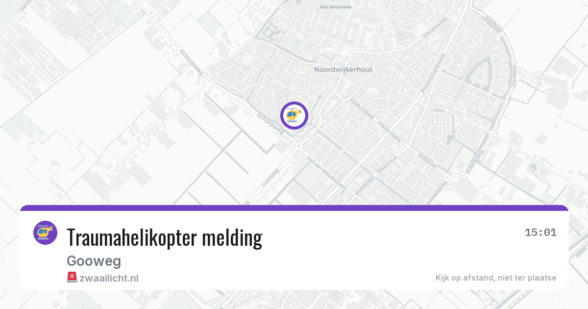 Traumahelikopter melding — 18 mei 2026