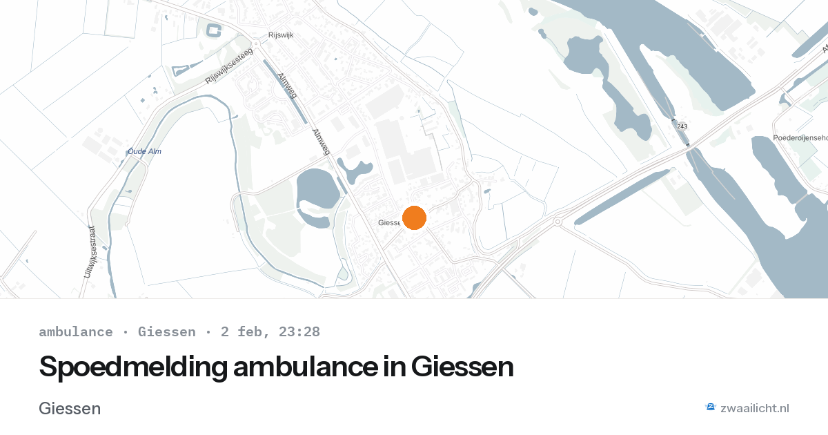 Spoedmelding ambulance in Giessen — 2 feb 2026