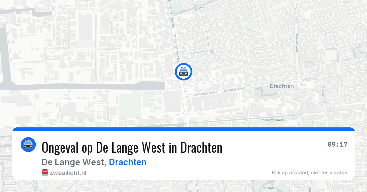 Ongeval op De Lange West in Drachten — 16 apr 2026