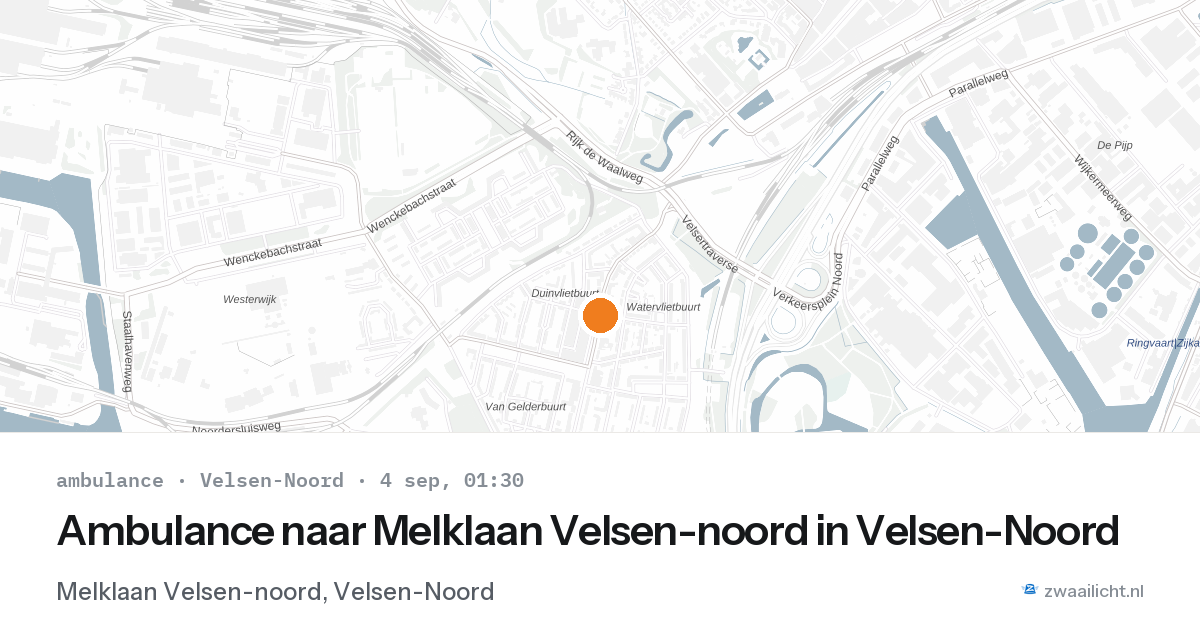 Ambulance naar Melklaan Velsen-noord in Velsen-Noord — 3 sep 2026