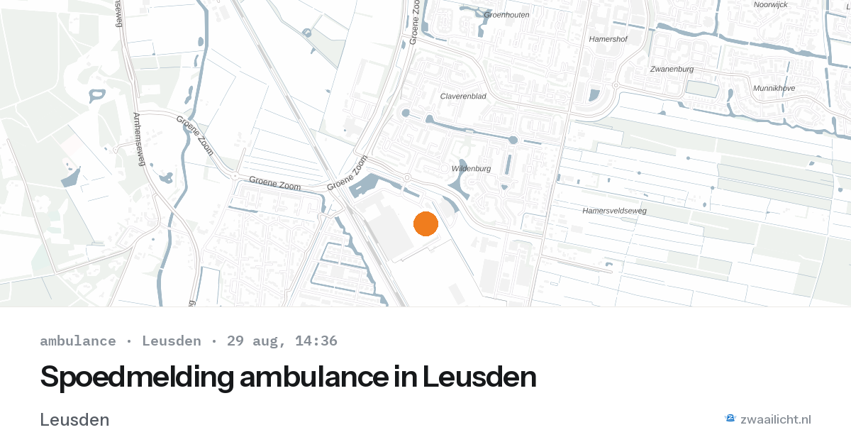 Spoedmelding ambulance in Leusden — 29 aug 2026