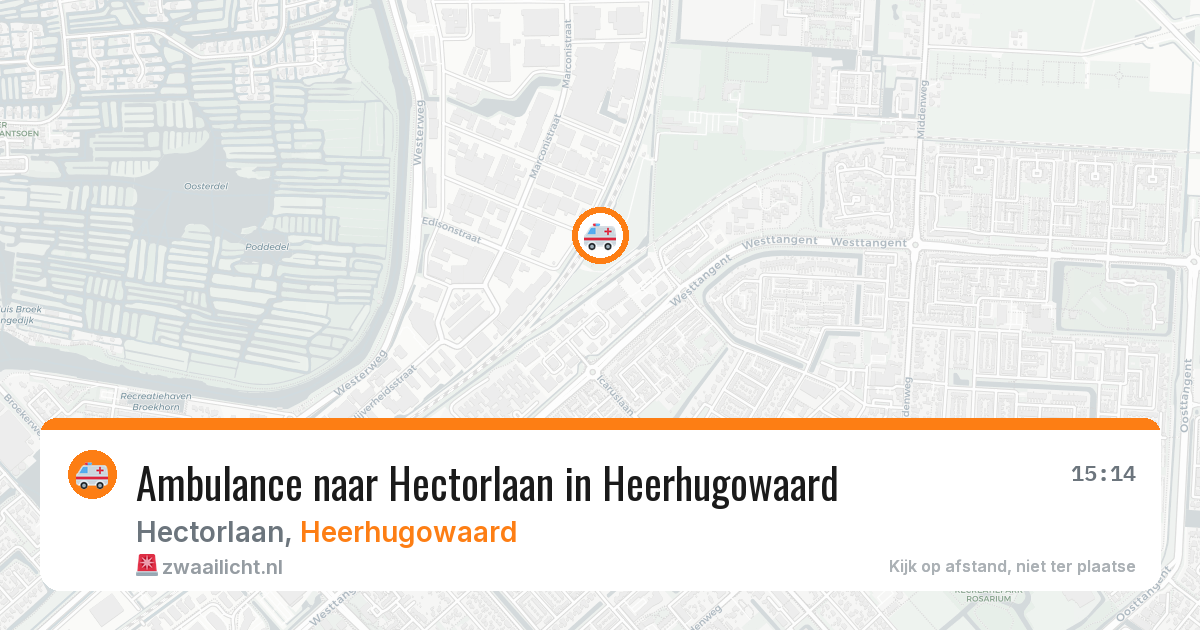 Ambulance naar Hectorlaan in Heerhugowaard — 14 jun 2026