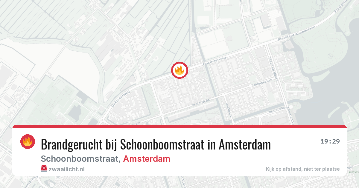 Brandgerucht bij Schoonboomstraat in Amsterdam — 10 apr 2026