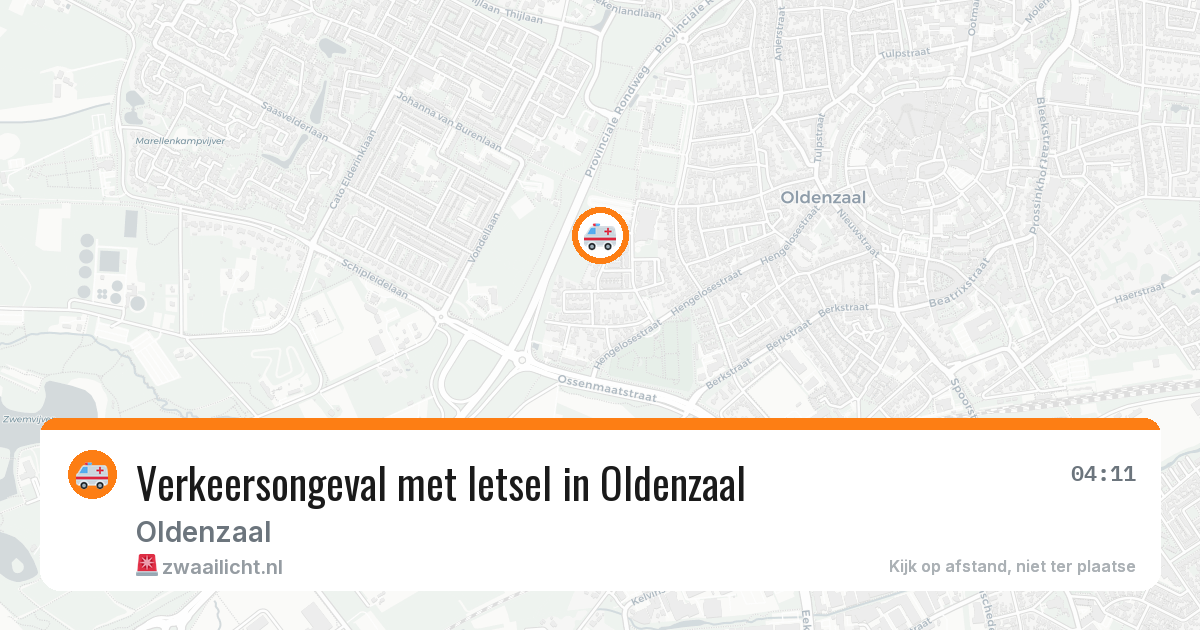 Verkeersongeval met letsel in Oldenzaal — 11 mei 2026
