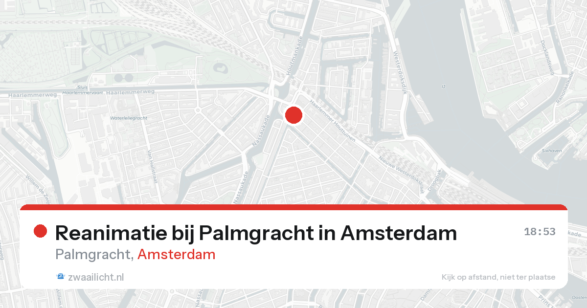 Reanimatie bij Palmgracht in Amsterdam — 19 aug 2026