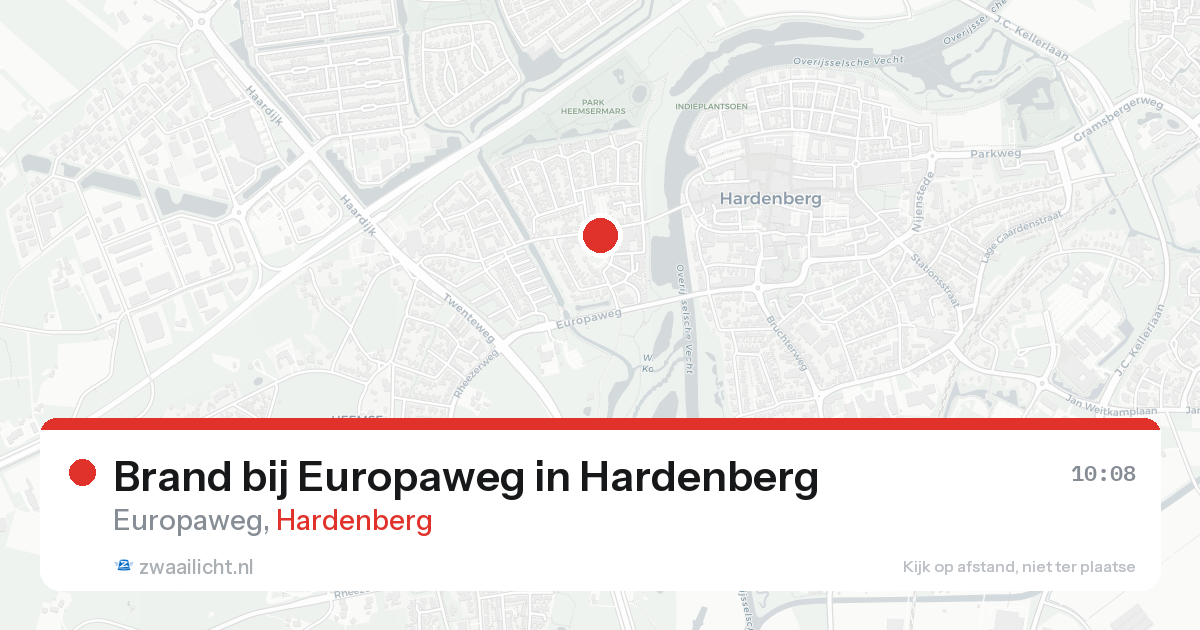 Brand bij Europaweg in Hardenberg — 20 aug 2026