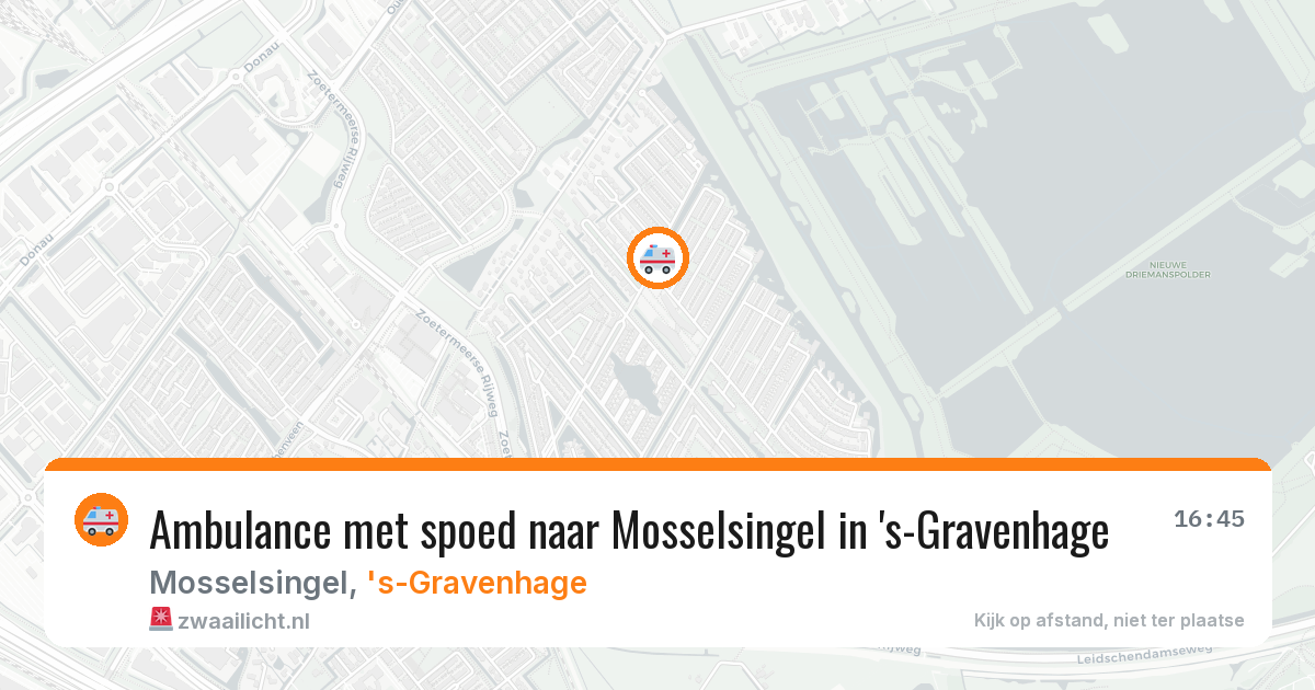 Ambulance met spoed naar Mosselsingel in 's-Gravenhage — 25 jun 2026