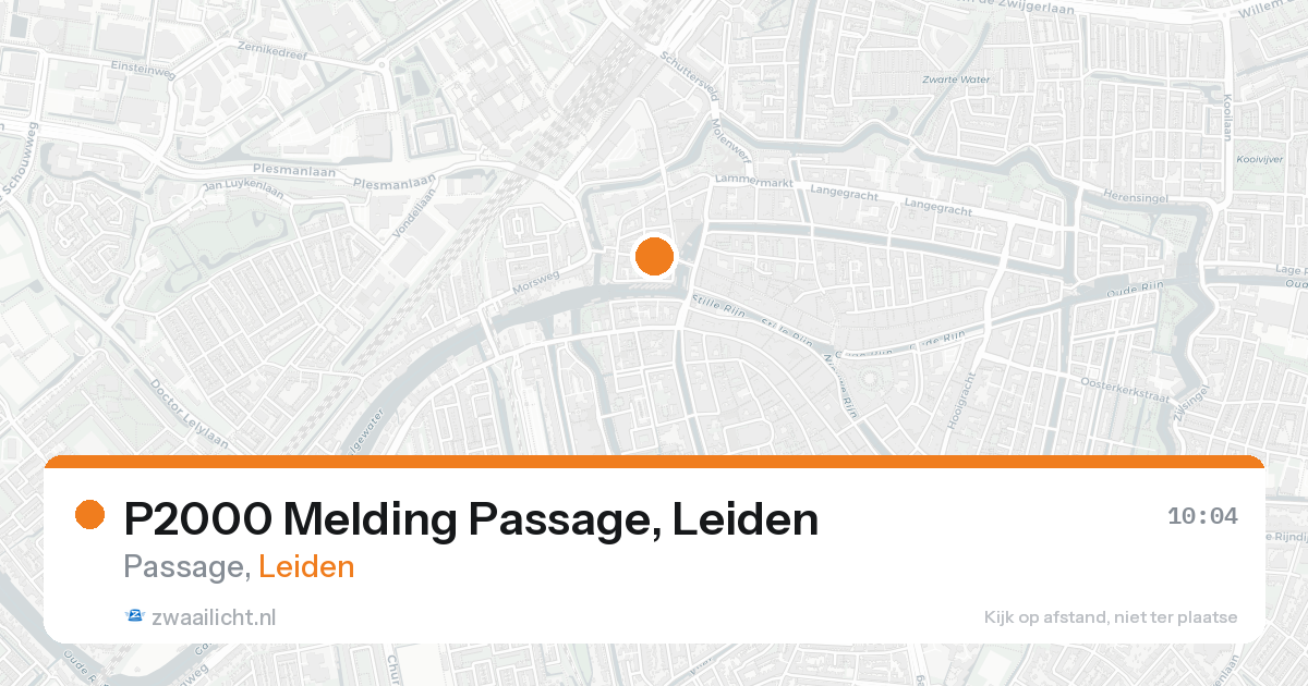 P2000 Melding Passage, Leiden — 16 aug 2026