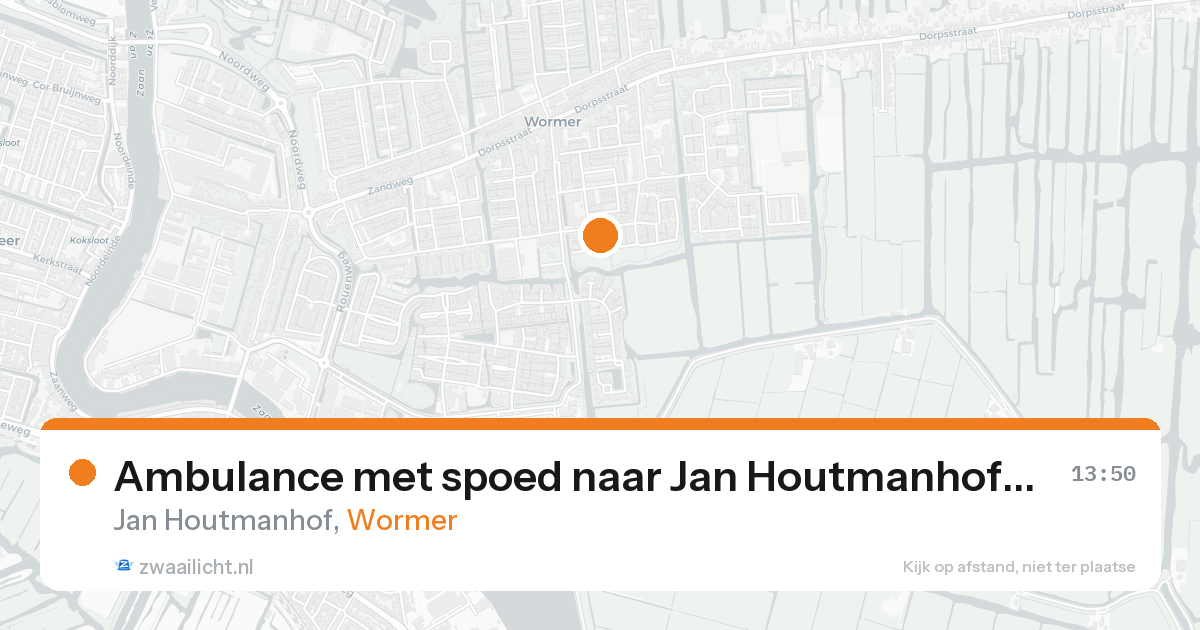Ambulance met spoed naar Jan Houtmanhof in Wormer — 31 jan 2026