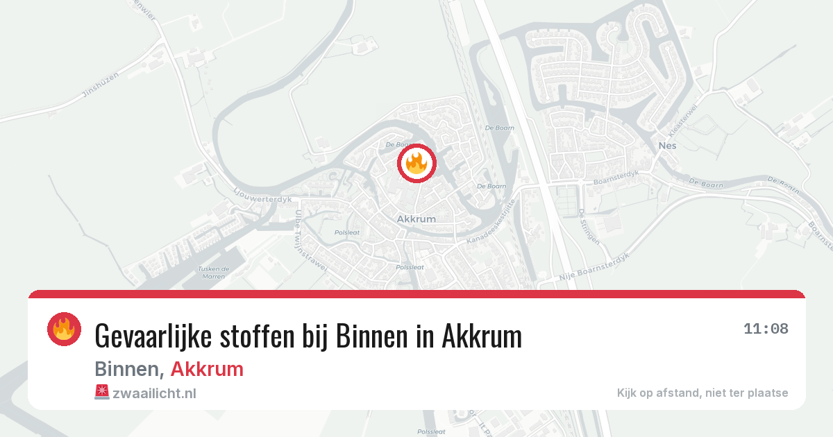 Gevaarlijke stoffen bij Binnen in Akkrum — 20 mei 2026