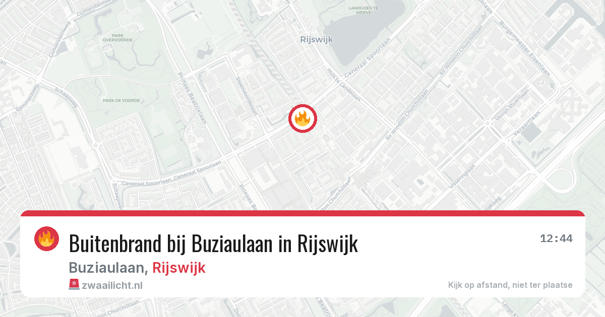 Buitenbrand bij Buziaulaan in Rijswijk — 22 jun 2026