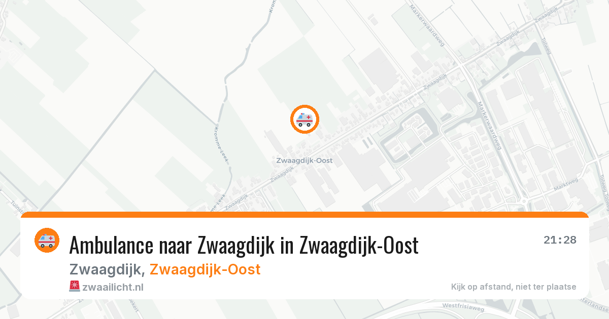 Ambulance naar Zwaagdijk in Zwaagdijk-Oost — 24 mrt 2026