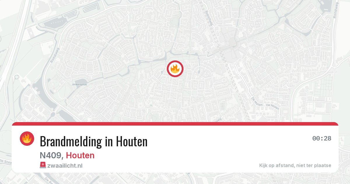 Brandmelding in Houten — 19 jun 2026