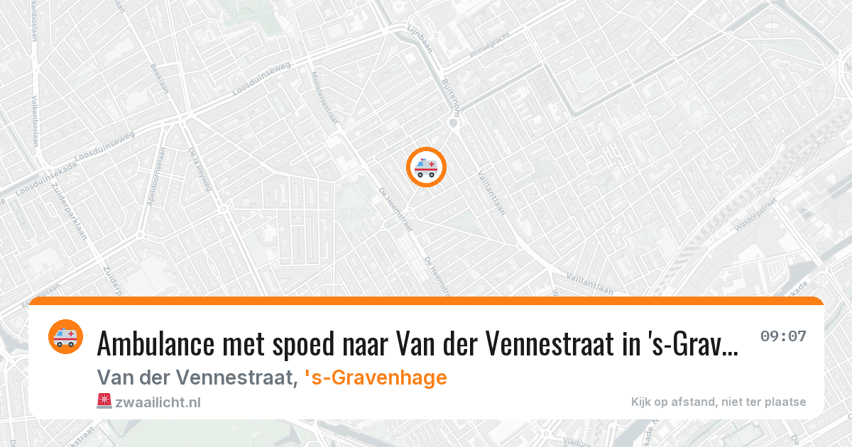 Ambulance met spoed naar Van der Vennestraat in 's-Gravenhage — 25 mrt 2026