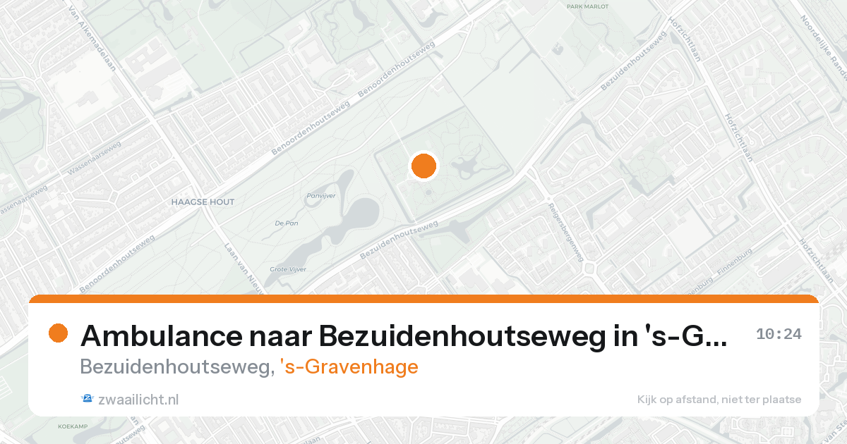 Ambulance naar Bezuidenhoutseweg in 's-Gravenhage — 21 aug 2026