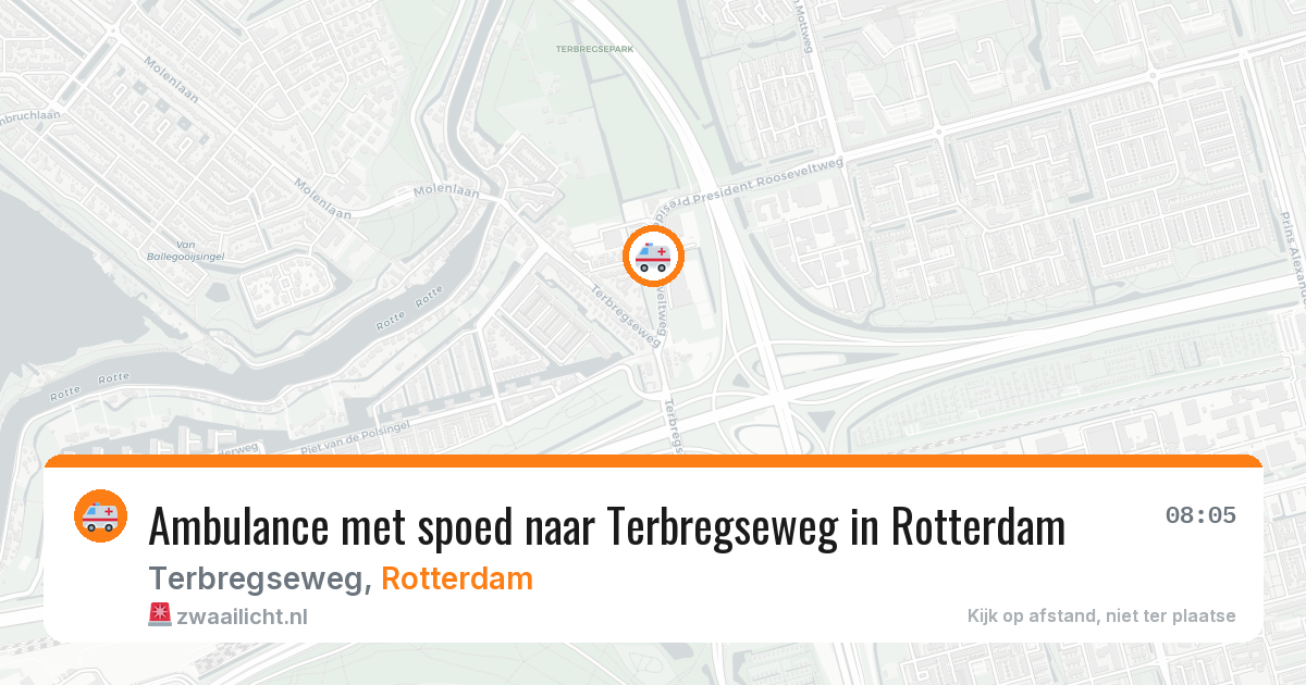Ambulance met spoed naar Terbregseweg in Rotterdam — 21 apr 2026