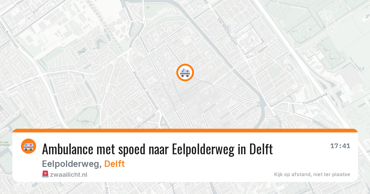 Ambulance met spoed naar Eelpolderweg in Delft — 23 jun 2026
