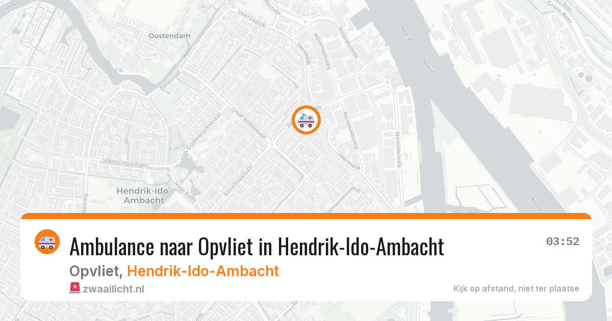 Ambulance naar Opvliet in Hendrik-Ido-Ambacht — 12 mei 2026