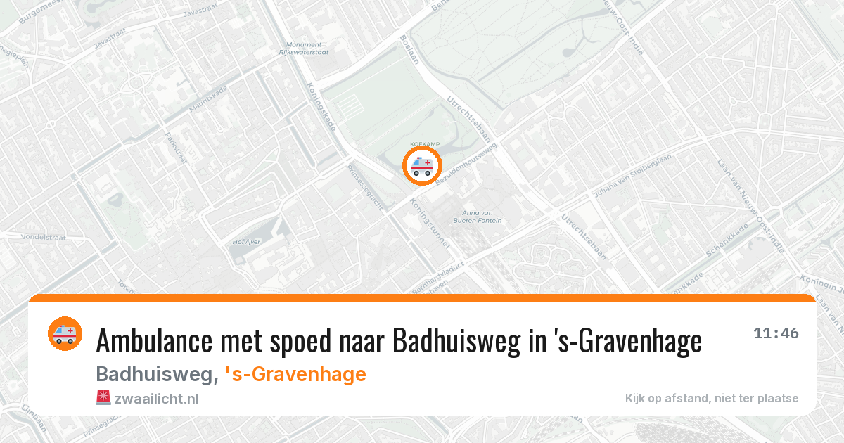Ambulance met spoed naar Badhuisweg in 's-Gravenhage — 29 jan 2026