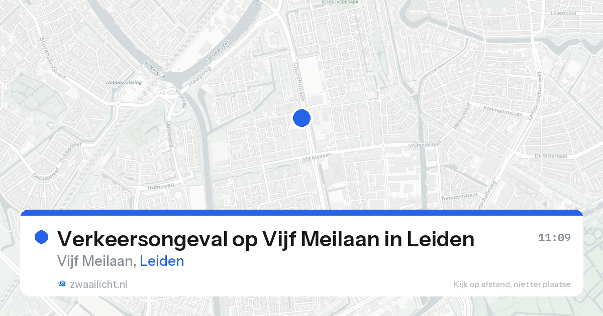 Verkeersongeval op Vijf Meilaan in Leiden — 22 aug 2026