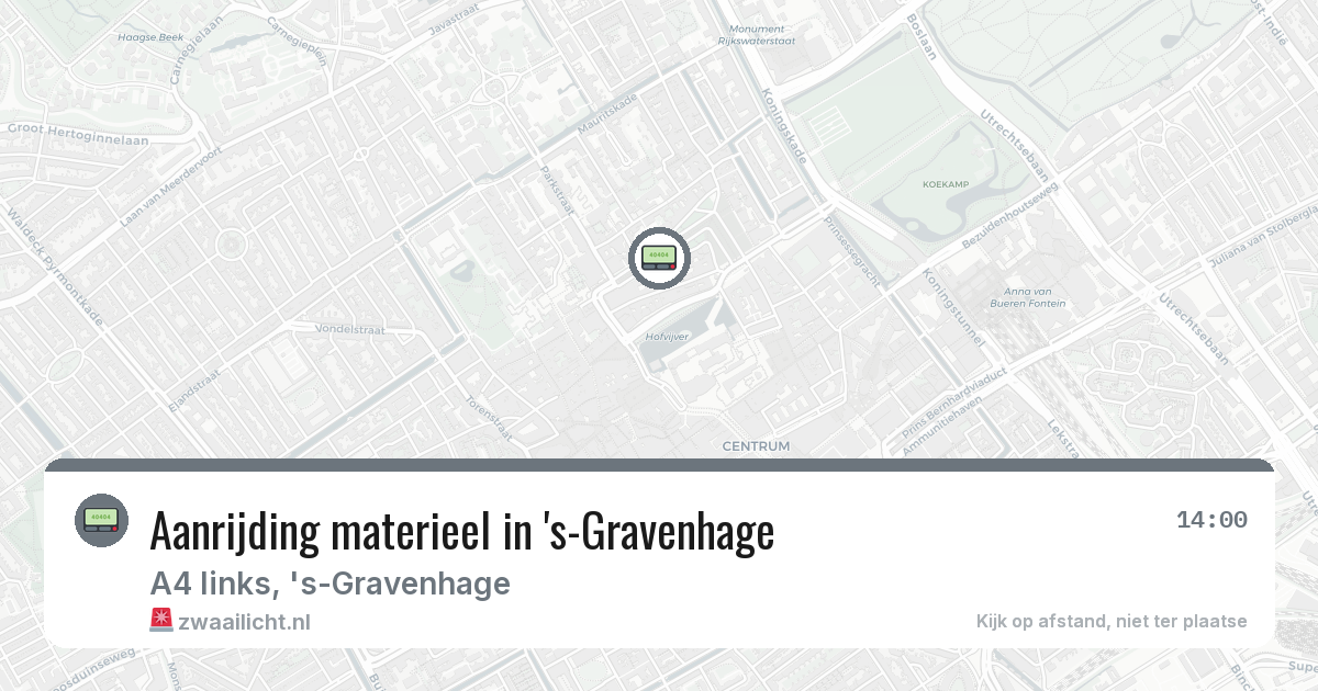 Aanrijding materieel in 's-Gravenhage — 5 feb 2026