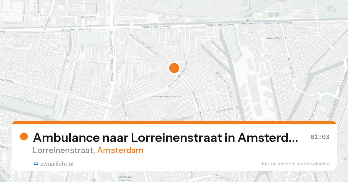 Ambulance naar Lorreinenstraat in Amsterdam — 25 aug 2026