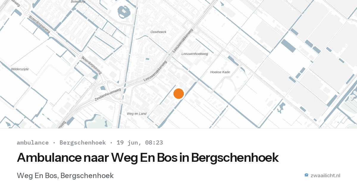 Ambulance naar Weg En Bos in Bergschenhoek — 19 jun 2026