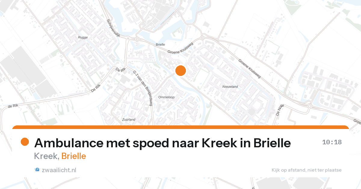 Ambulance met spoed naar Kreek in Brielle — 28 aug 2026