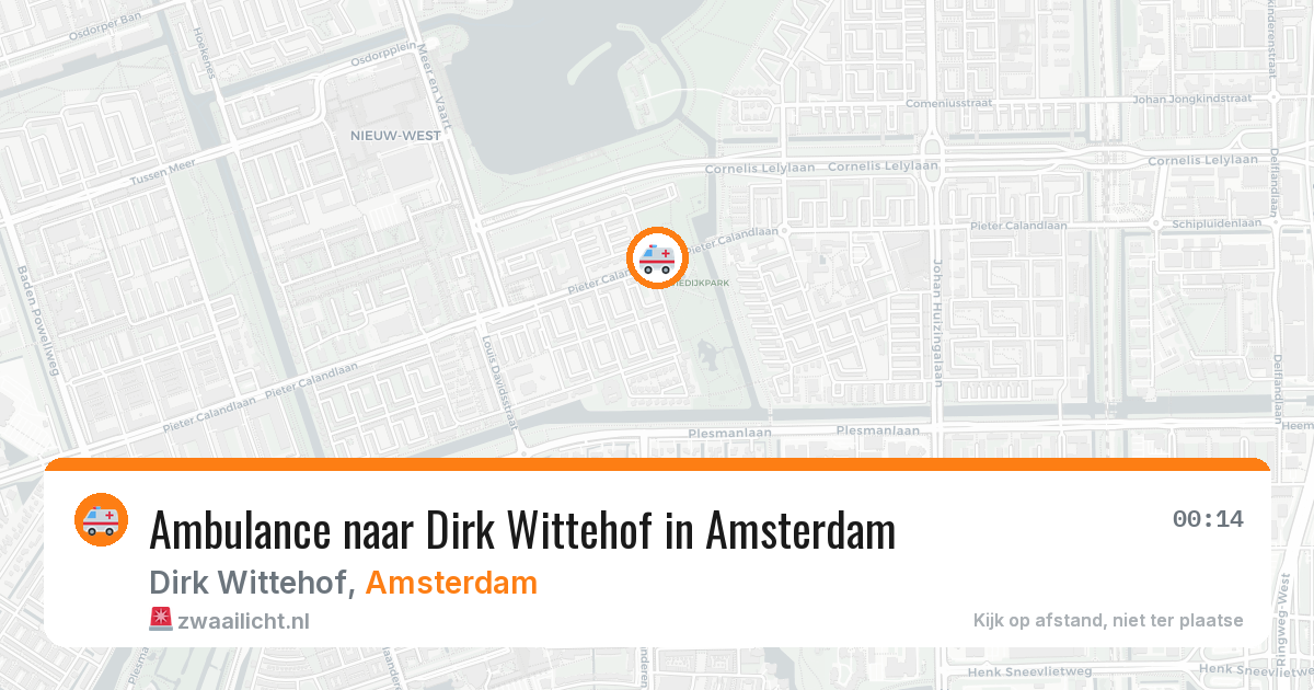 Ambulance naar Dirk Wittehof in Amsterdam — 30 mei 2026
