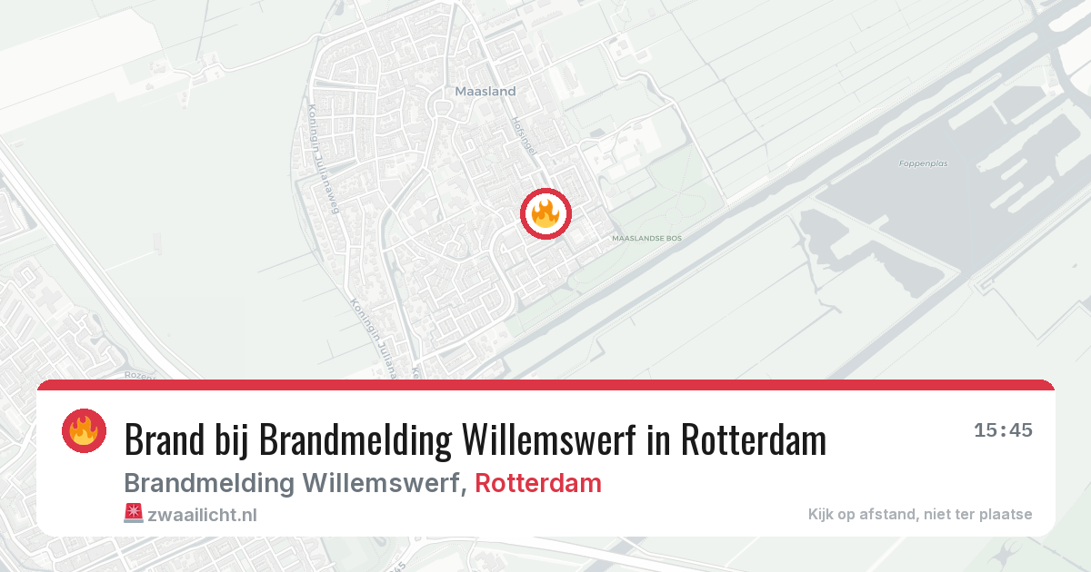 Brand bij Brandmelding Willemswerf in Rotterdam — 12 aug 2026