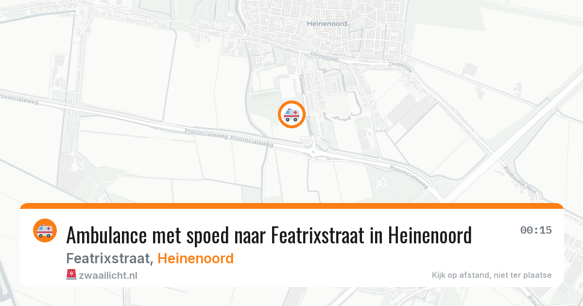 Ambulance met spoed naar Featrixstraat in Heinenoord — 10 jun 2026