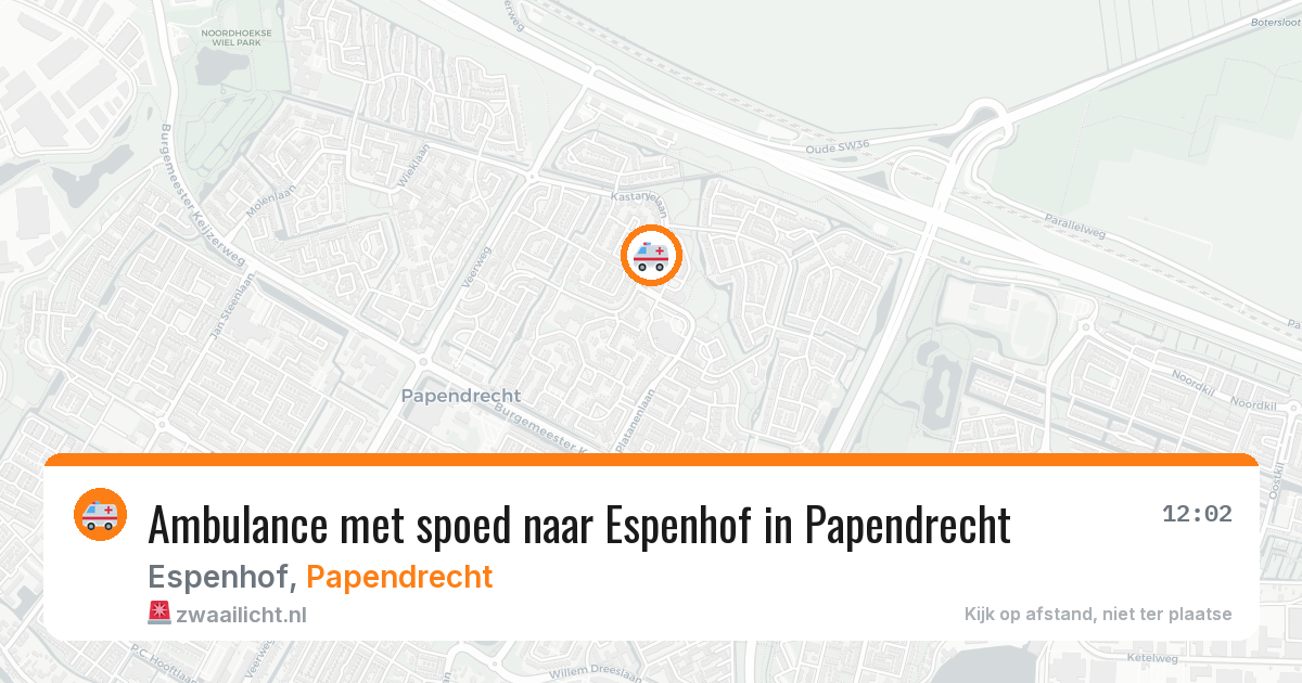 Ambulance met spoed naar Espenhof in Papendrecht — 6 mei 2026