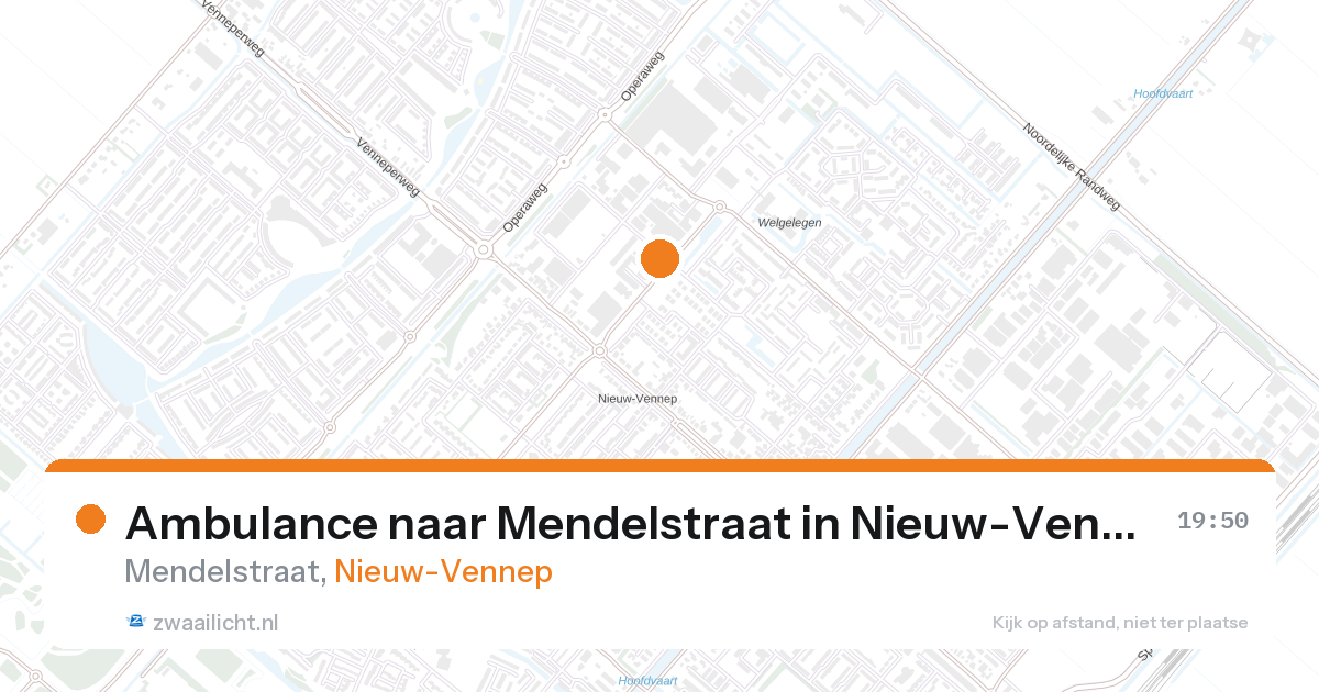 Ambulance naar Mendelstraat in Nieuw-Vennep — 15 jun 2026