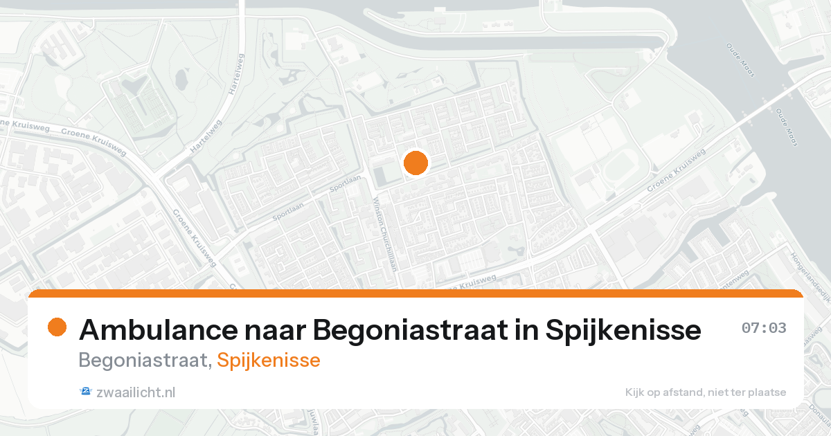 Ambulance naar Begoniastraat in Spijkenisse — 24 aug 2026