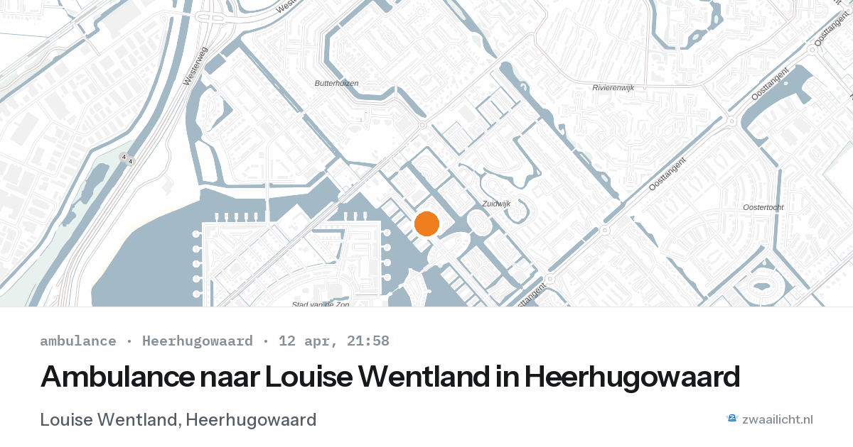 Ambulance naar Louise Wentland in Heerhugowaard — 12 apr 2026