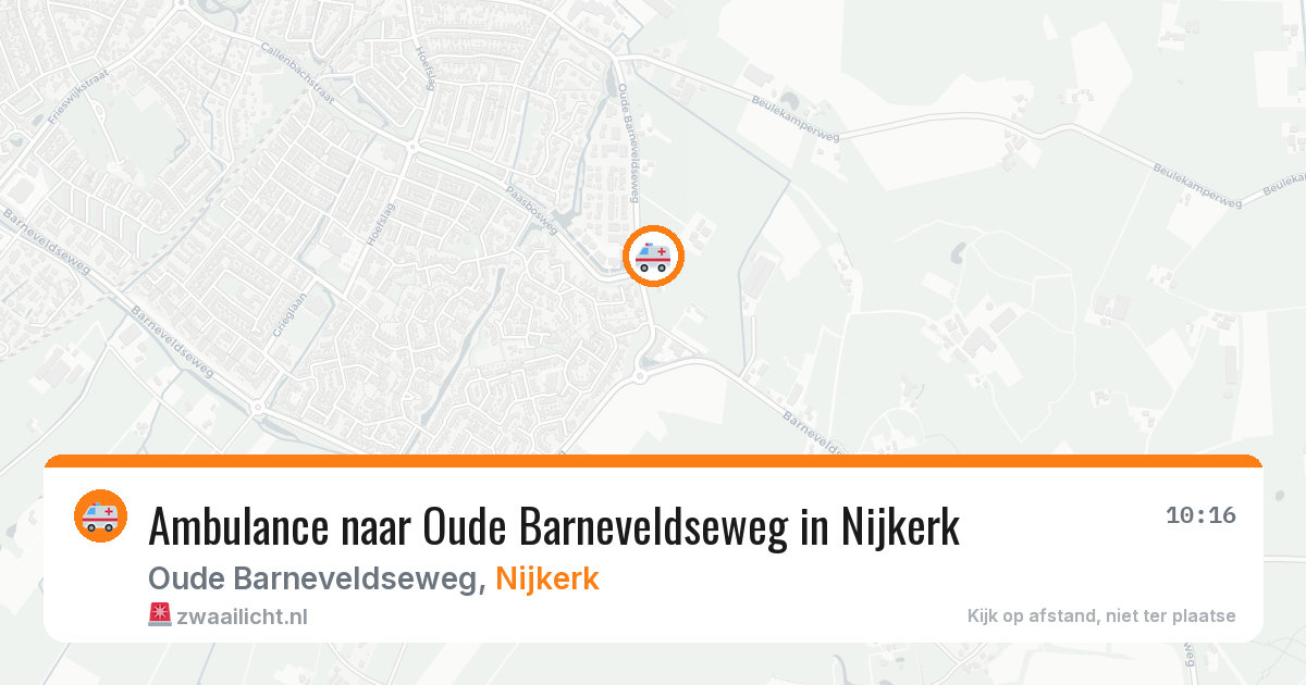 Ambulance naar Oude Barneveldseweg in Nijkerk — 7 jul 2026