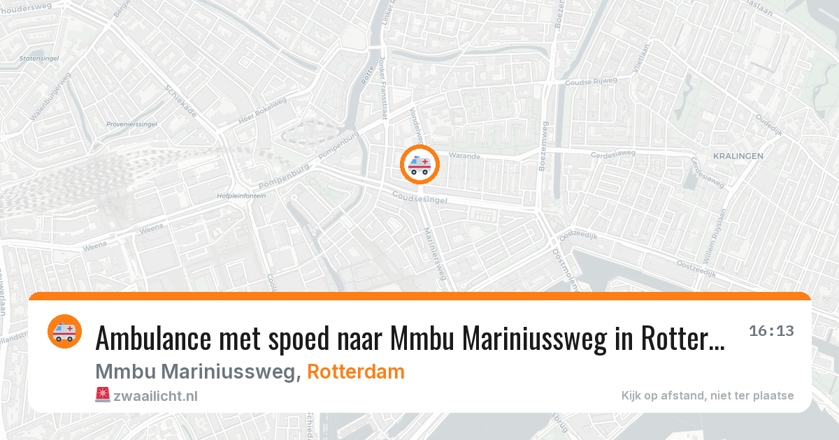 Ambulance met spoed naar Mmbu Mariniussweg in Rotterdam — 12 apr 2026