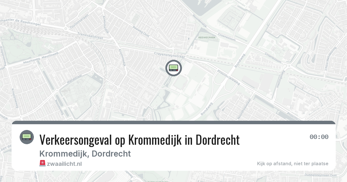Verkeersongeval op Krommedijk in Dordrecht — 25 feb 2026