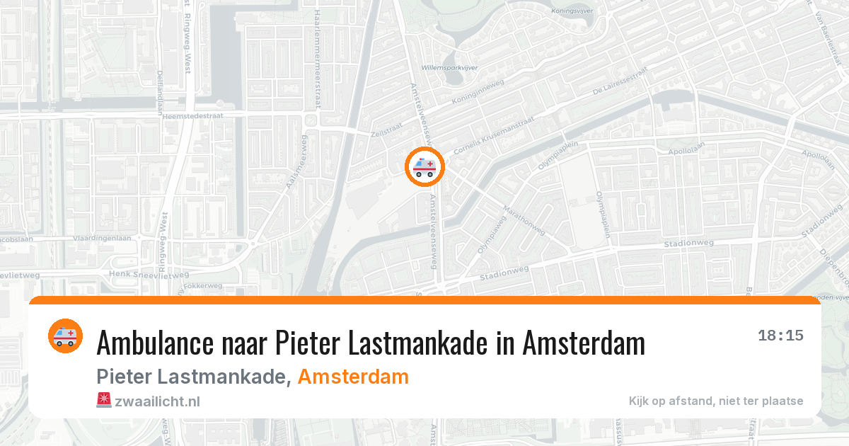 Ambulance naar Pieter Lastmankade in Amsterdam — 31 jul 2026