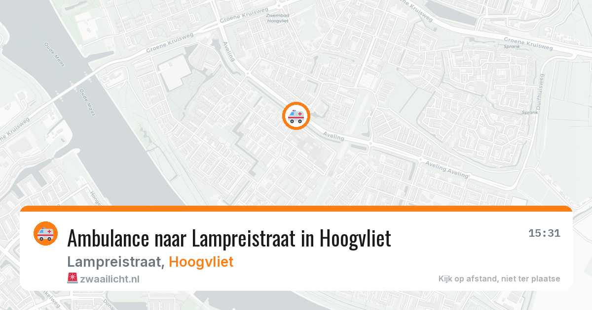 Ambulance naar Lampreistraat in Hoogvliet — 29 mei 2026