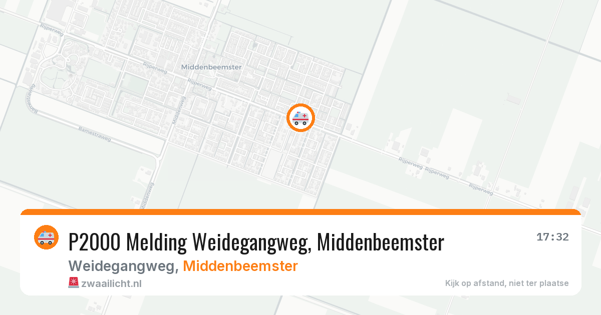 P2000 Melding Weidegangweg, Middenbeemster — 6 jun 2026