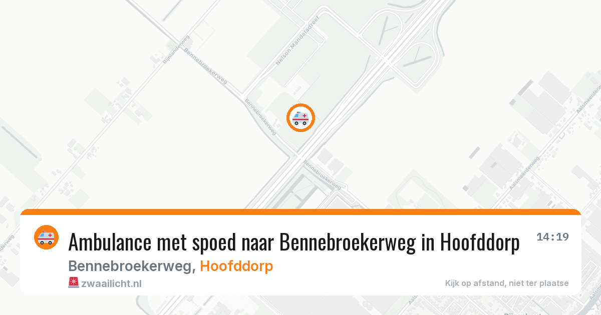 Ambulance met spoed naar Bennebroekerweg in Hoofddorp — 10 feb 2026
