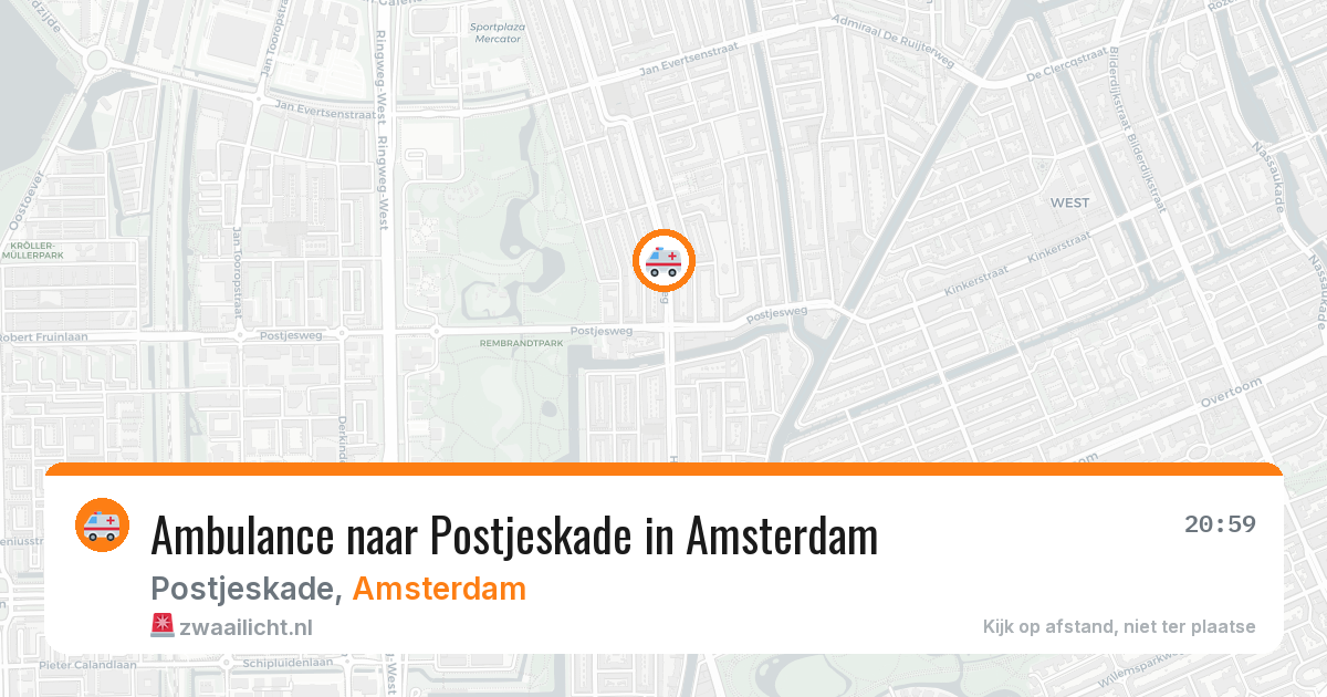 Ambulance naar Postjeskade in Amsterdam — 8 feb 2026