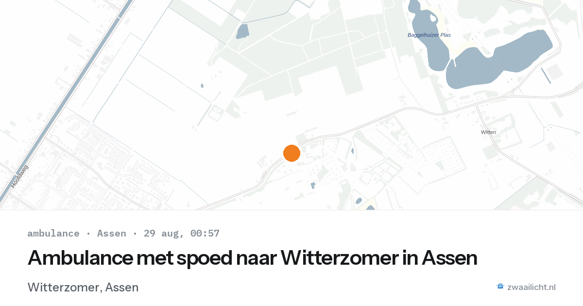 Ambulance met spoed naar Witterzomer in Assen — 28 aug 2026