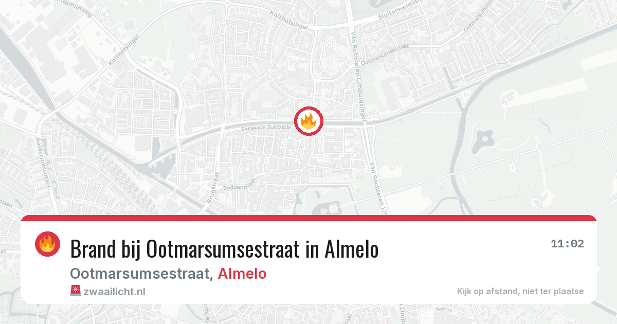 Brand bij Ootmarsumsestraat in Almelo — 9 jul 2026